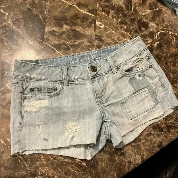 American eagle light wash shorts size 4 - Picture 5 of 9